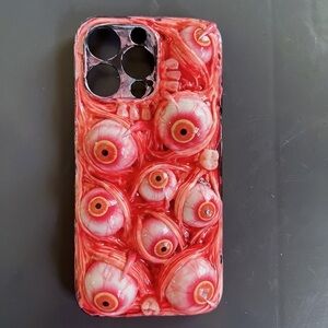 Handmade Collection Monster Alien Eyeballs Teeth Creepy 3D Phone Case Halloween